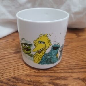 Vintage 1971 1978 Plastic Sesame Street Mug Oscar The Grouch Big Bird Grover